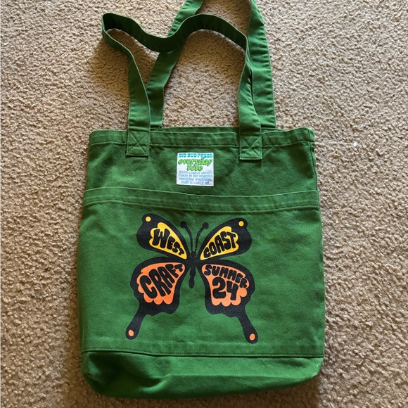 Big Bud Press Canvas Tote Bag Green Made In Los Angeles - Picture 1 of 5